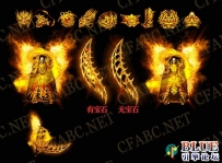 金色魅影剑甲首饰套装动态传奇素材BMP版